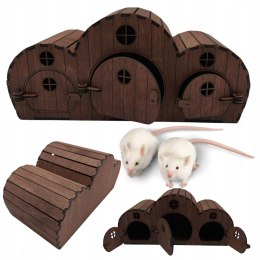 Domek Dla Myszki Drewniane Domki Dla Małych Gryzoni Chomików Legowisko