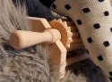 Drewniany Masażer Na Stojaku – Antycellulitowy Wałek Do Ciała i Stóp