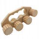 Drewniany Masażer Do Ciała - Ręczny Roller Z Wałkami Masującym